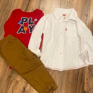 Levi's Classic White Button-Down Shirt for Kids